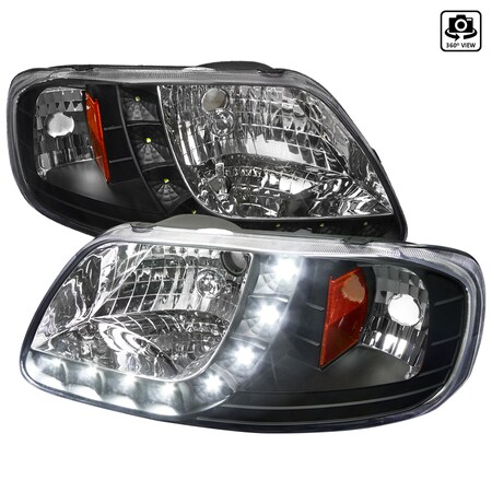 Spec-D Tuning 97-03 Ford F-150 1 Piece Design LED Headlights, 2LH-F150971PCJM-RS 2LH-F150971PCJM-RS